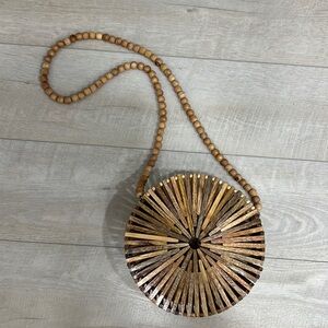 Natural handmade wooden purse